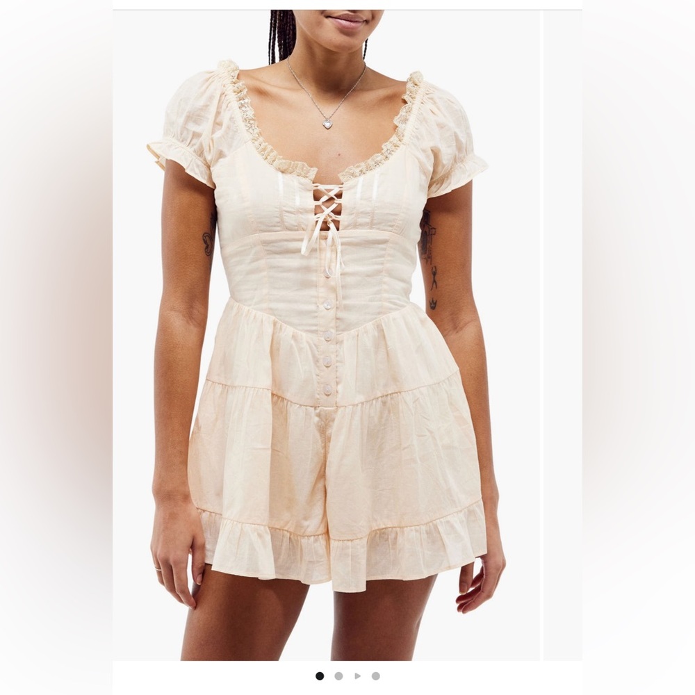 BDG peach lily playsuit